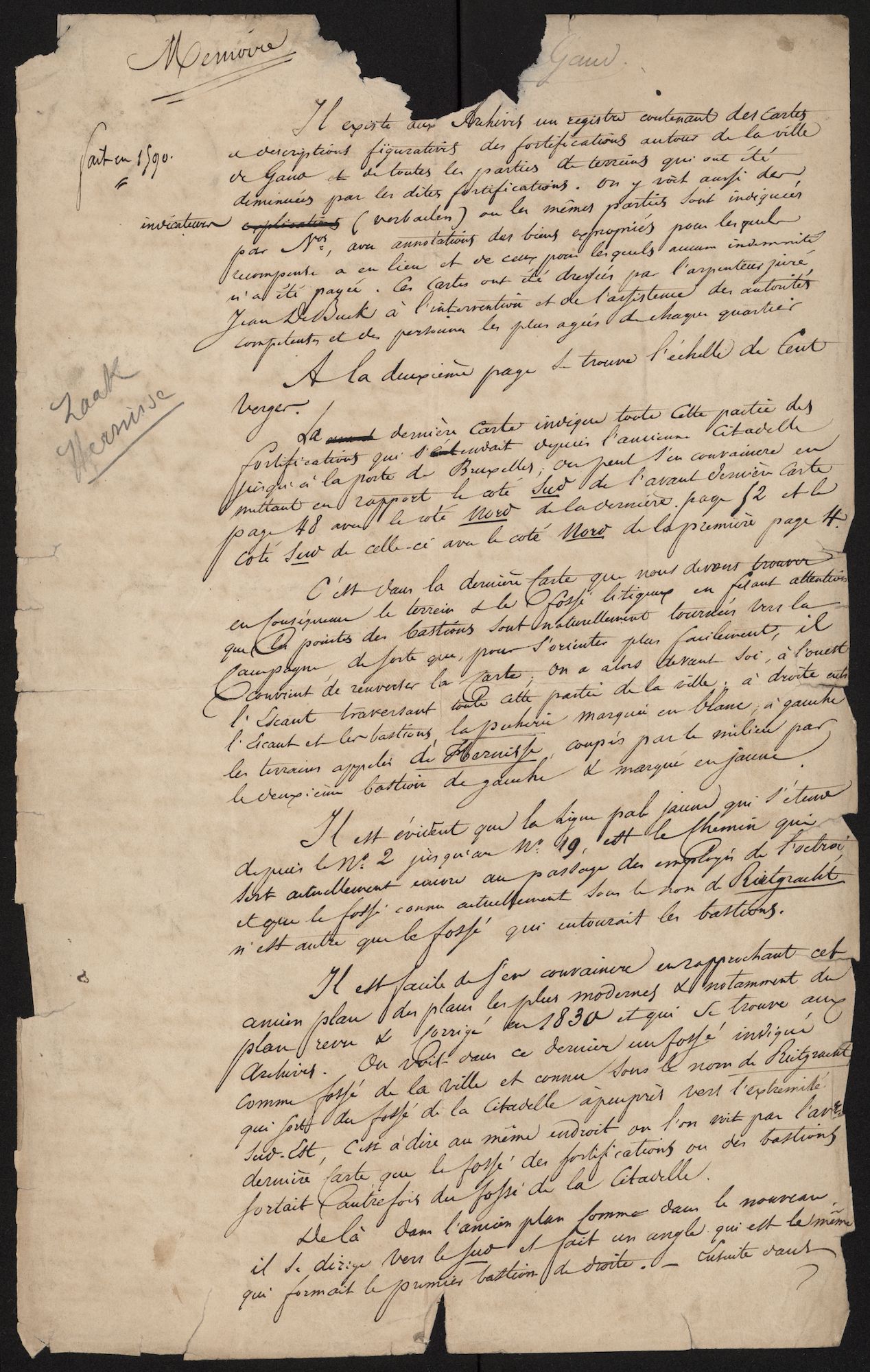 Kaartenboek van de Gentse stadsversterkingen, 1590