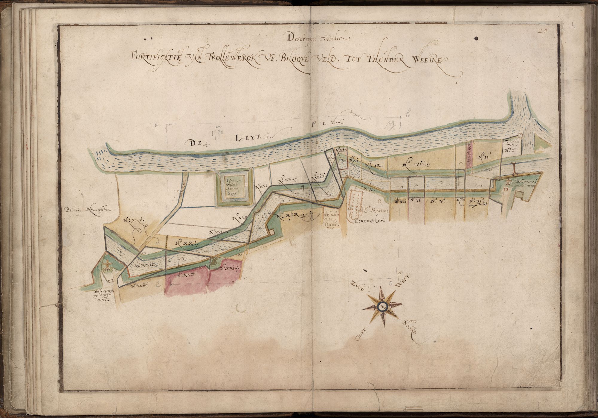 Kaartenboek van de Gentse stadsversterkingen, 1590