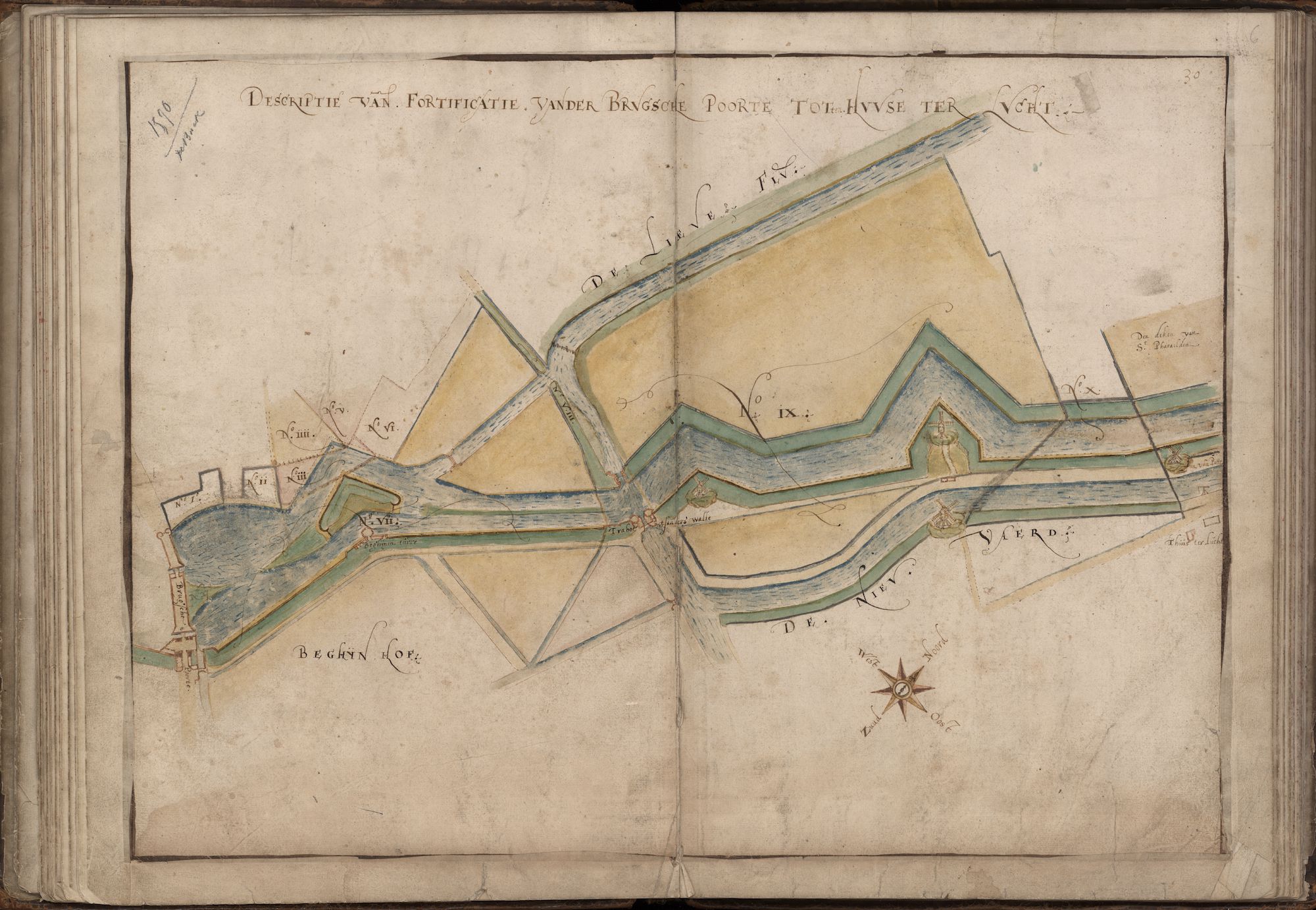 Kaartenboek van de Gentse stadsversterkingen, 1590