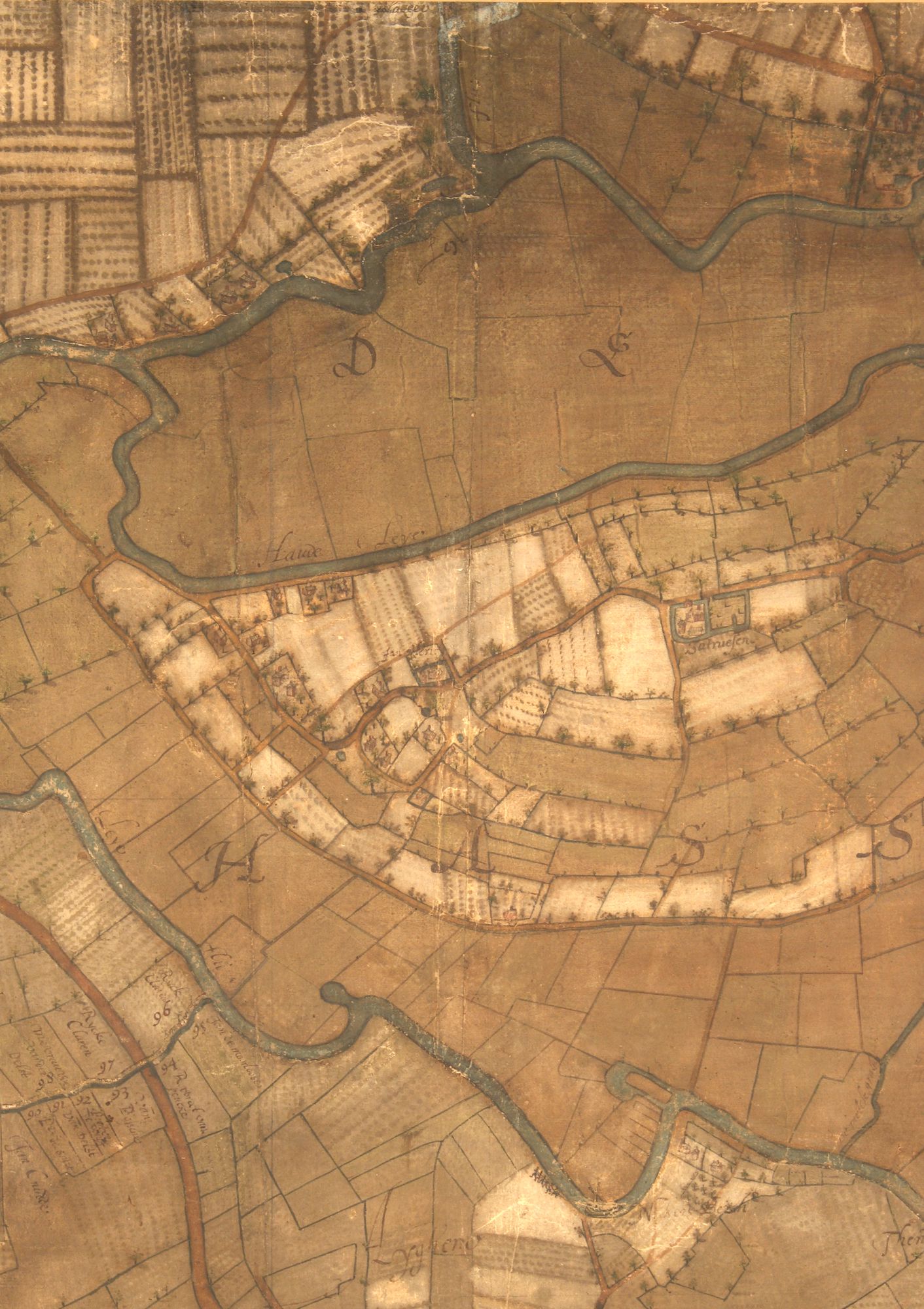 De Assels en de huidige Blaarmeersen: kaartdeel 07 (III) van de Kaart van Gent en het Vrije van Gent afgebakend door de Rietgracht, Jacques Horenbault, 1619