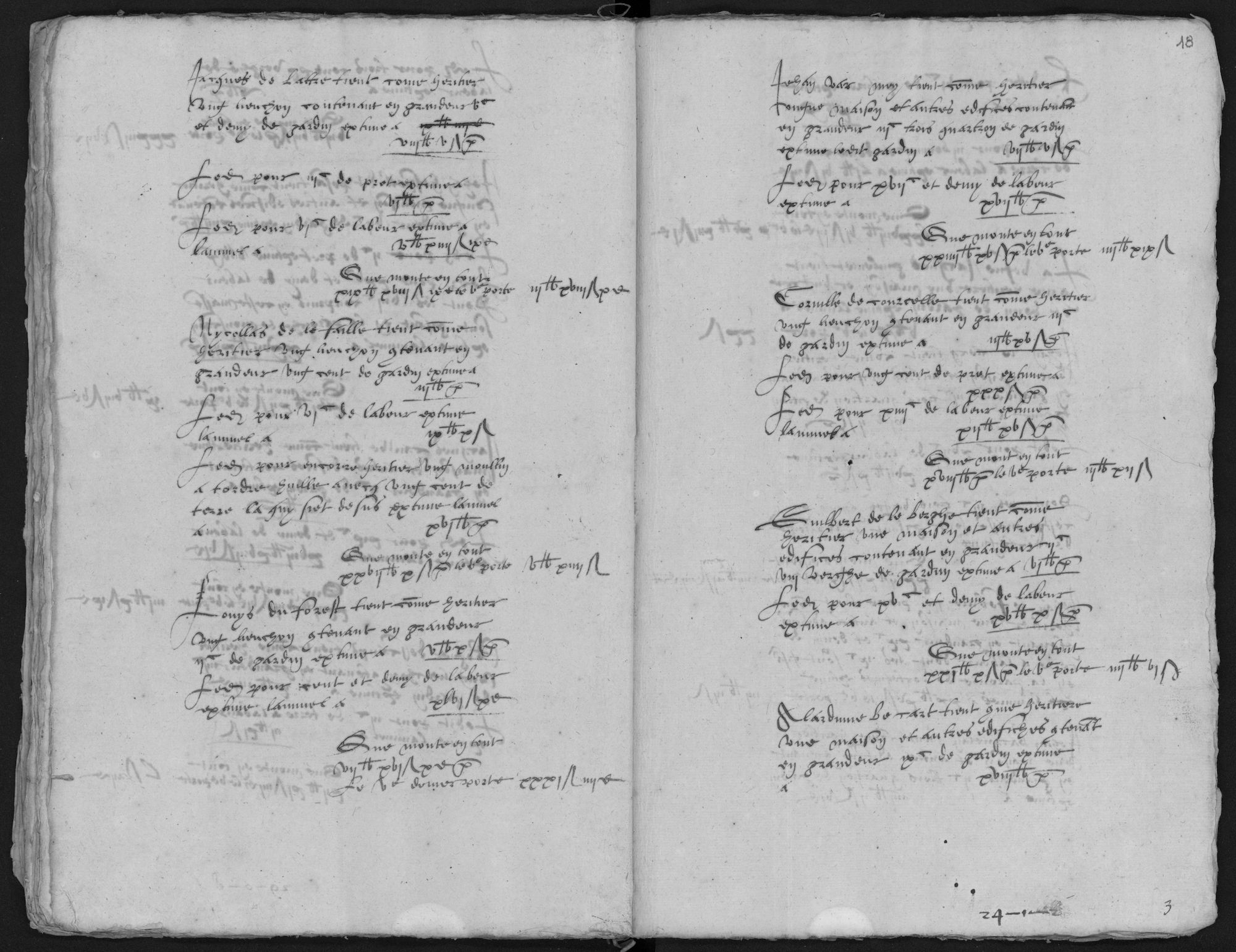 Kohier van de 5de penning in Luingne (Lowingen) (kasselrij van Kortrijk), 1577