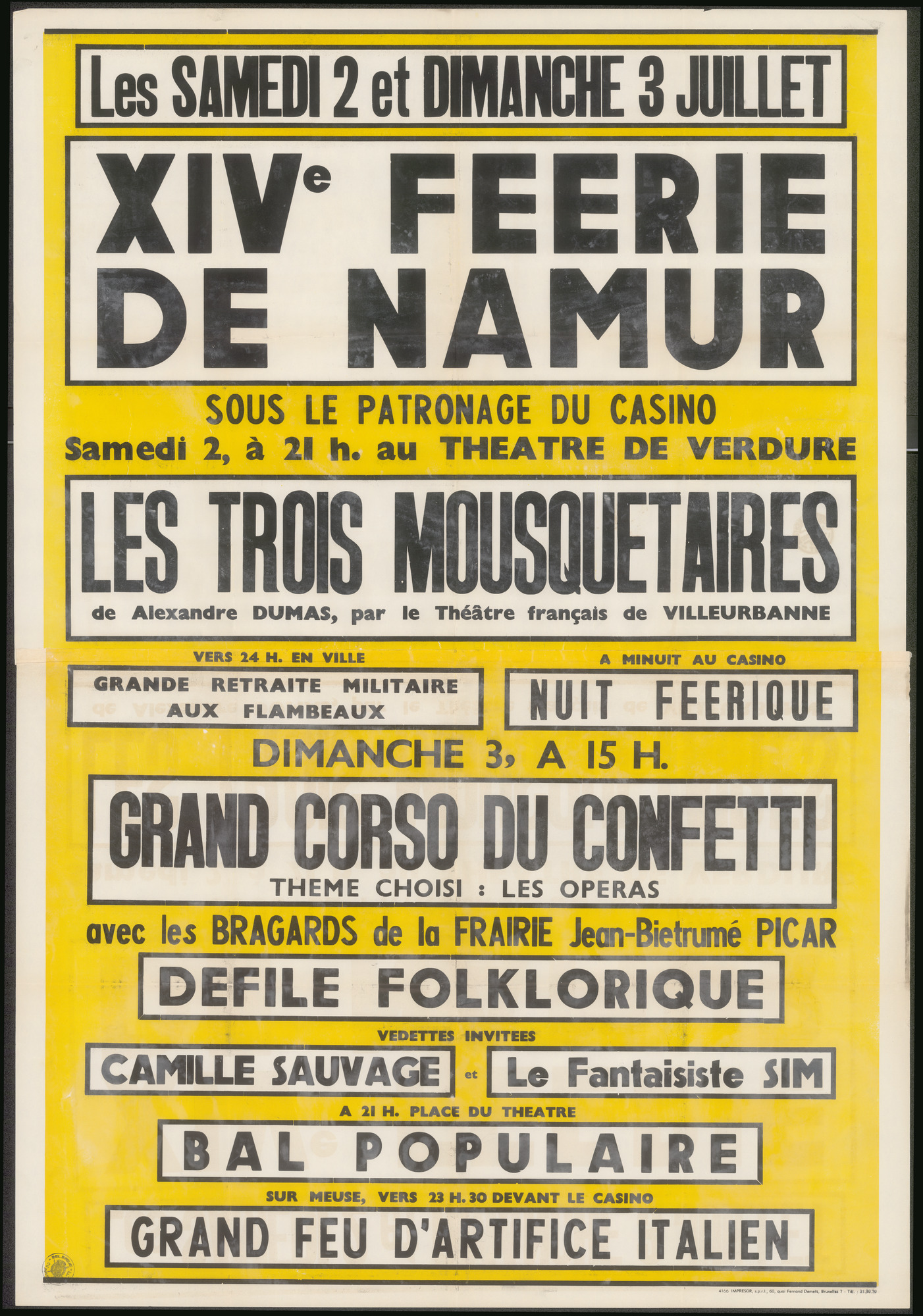 XIVe Féerie De Namur, Namen, 1960