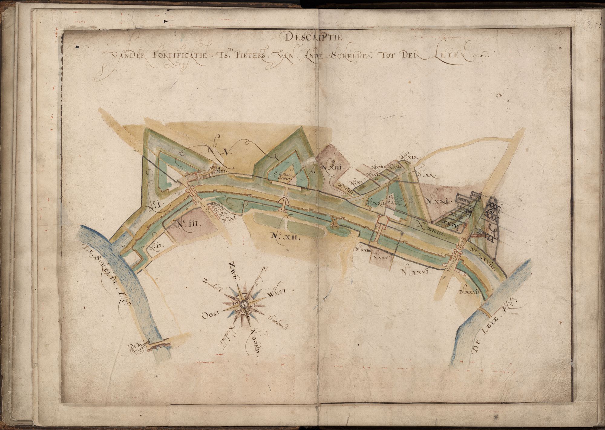 Kaartenboek van de Gentse stadsversterkingen, 1590