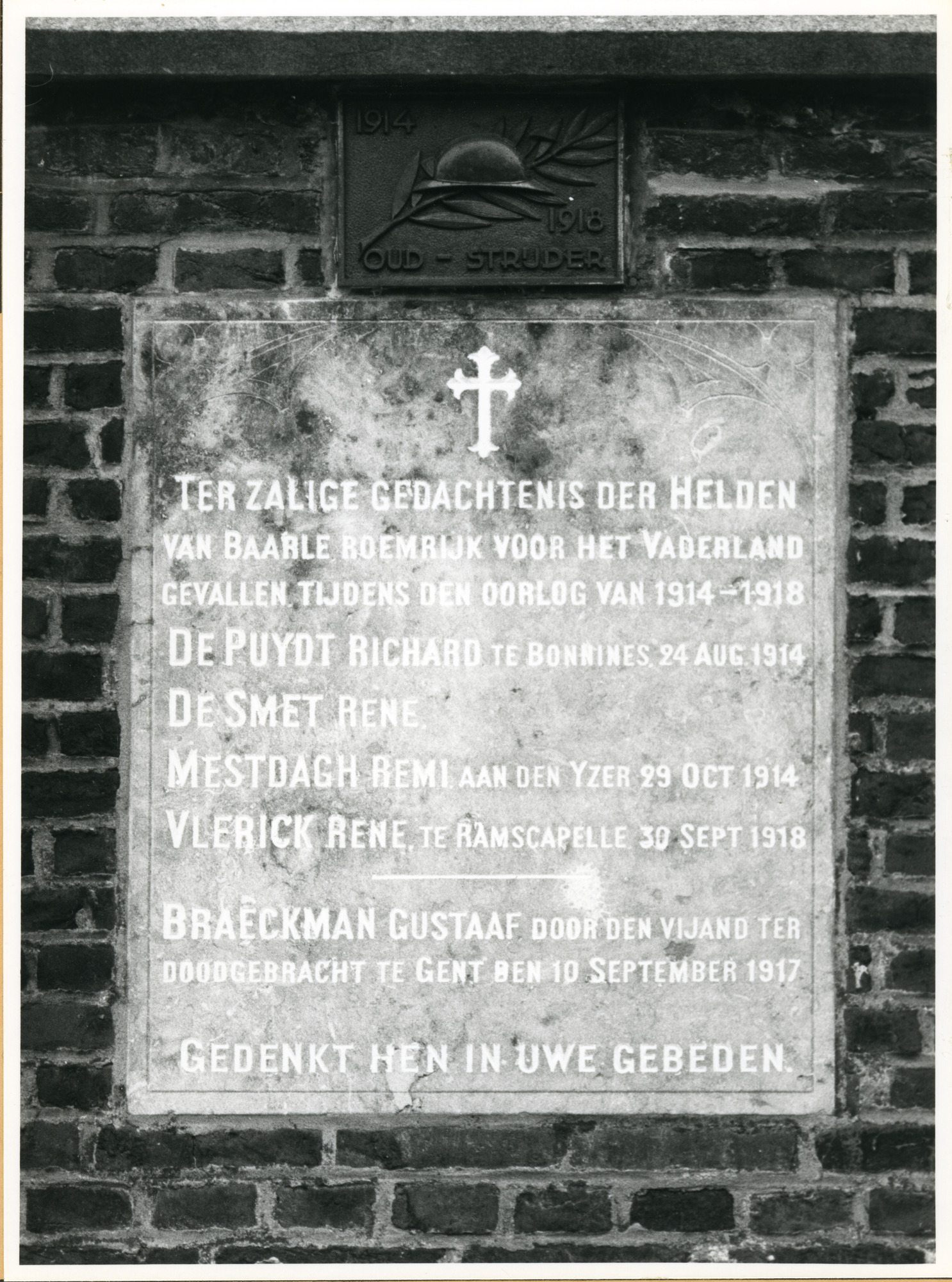 Drongen: Baarledorpstraat: Gedenksteen, 1979