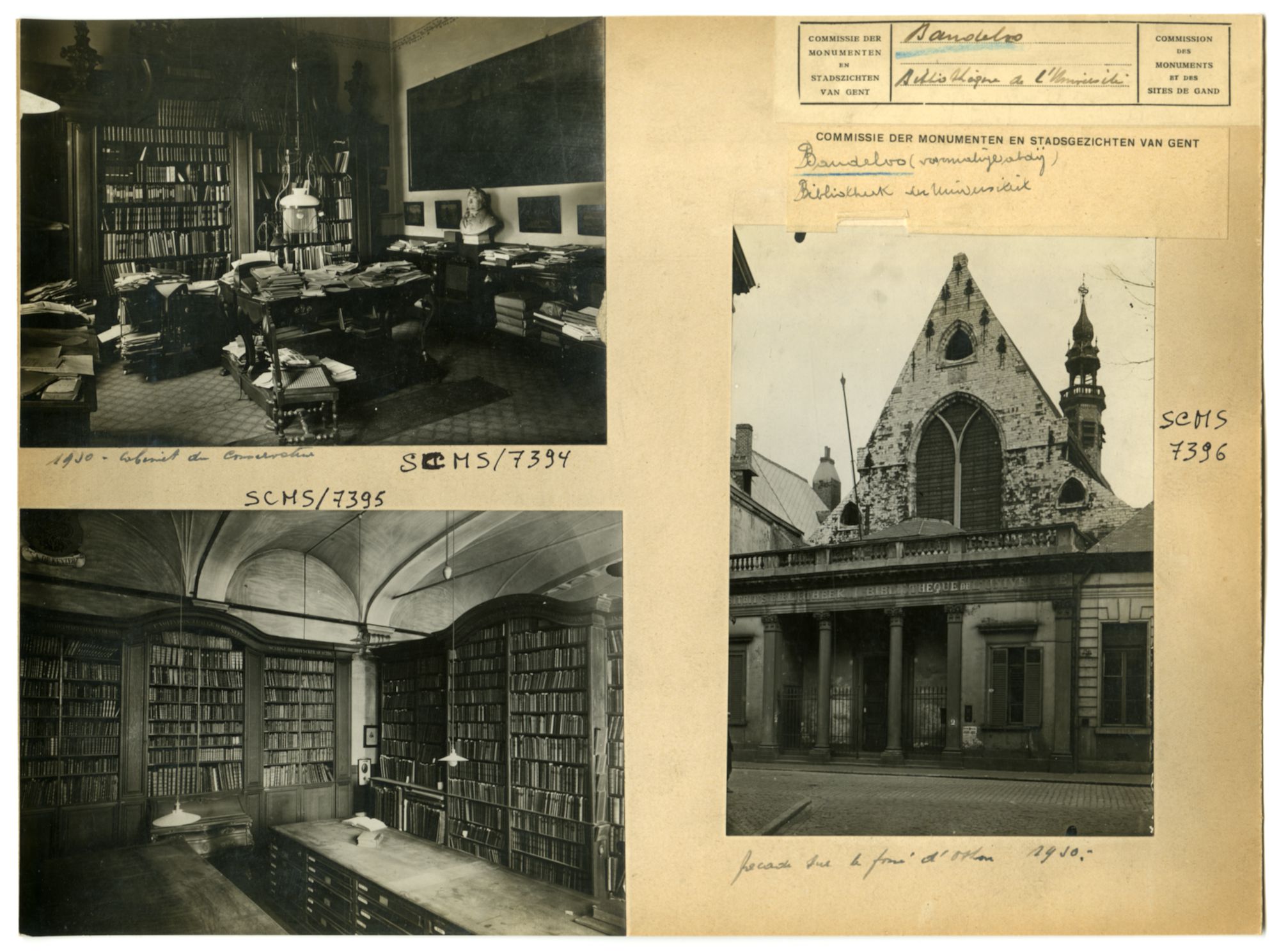 Gent: Ottogracht: Baudeloabdij: Stads- en Universiteitsbibliotheek, 1930
