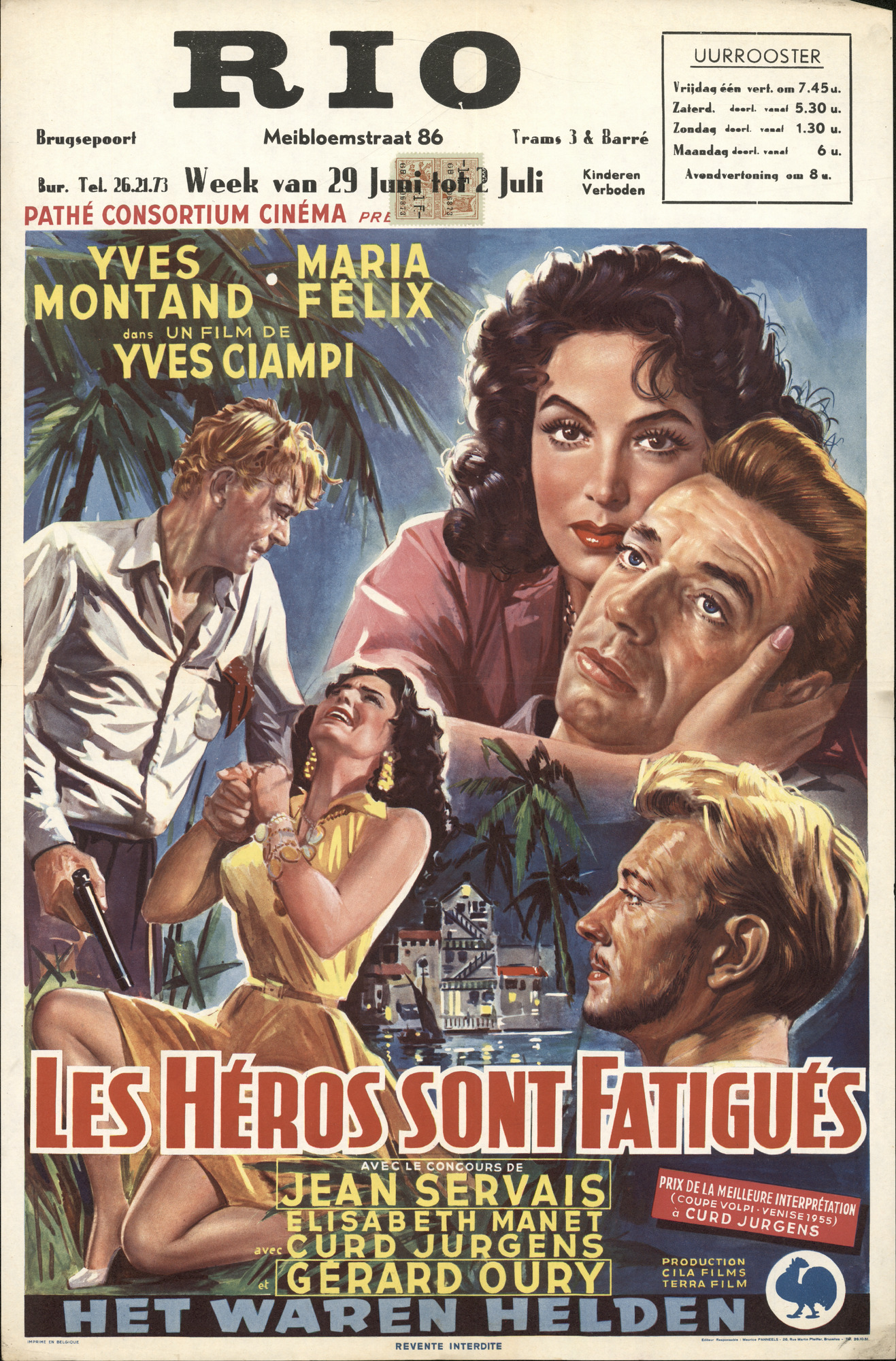 Les Héros sont Fatigués | Het waren helden, Rio, Gent, 29 juni - 2 juli 1956