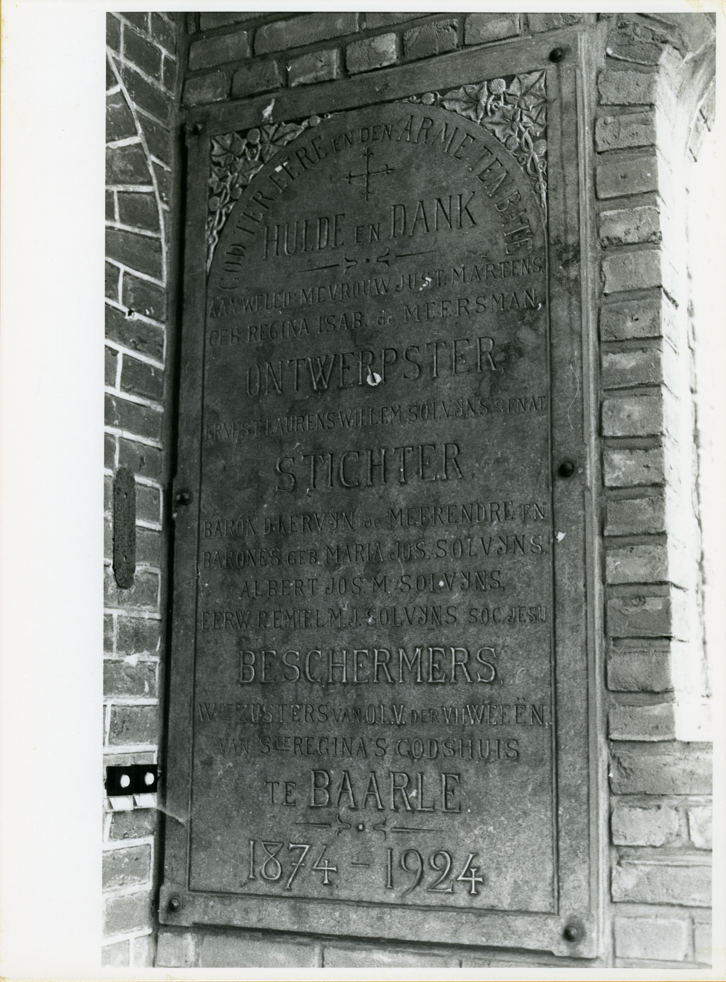 Drongen: Kloosterstraat 6: Gedenksteen, 1979