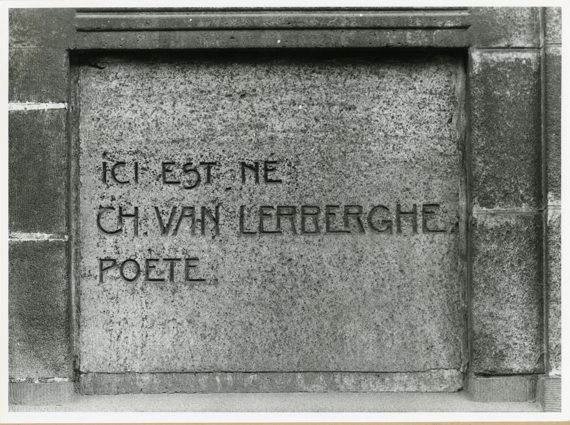 Gent: Franklin Rooseveltlaan 83: gedenkplaat: Charles Van Lerberghe