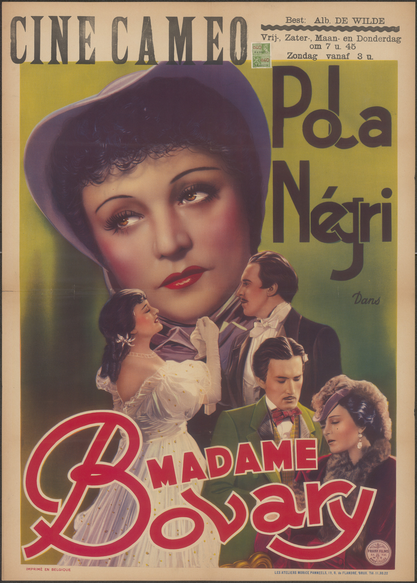 Madame Bovary, Cine Cameo, Gent, 1940