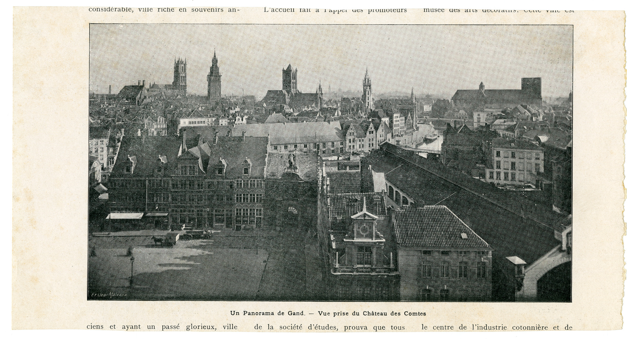 Gent: Panorama van op het Gravensteen