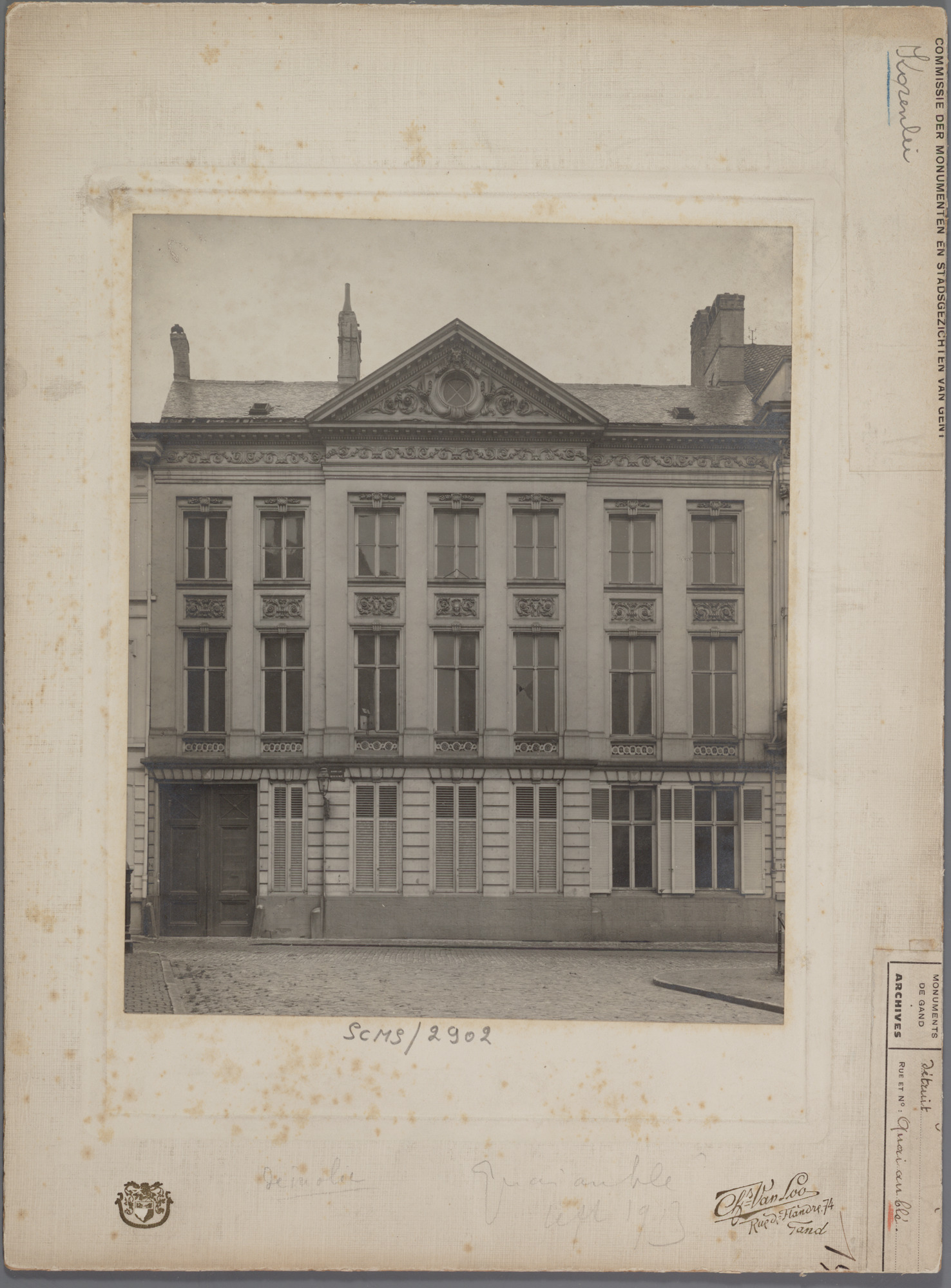 Gent: Korenlei. Hotel de Ghellinck