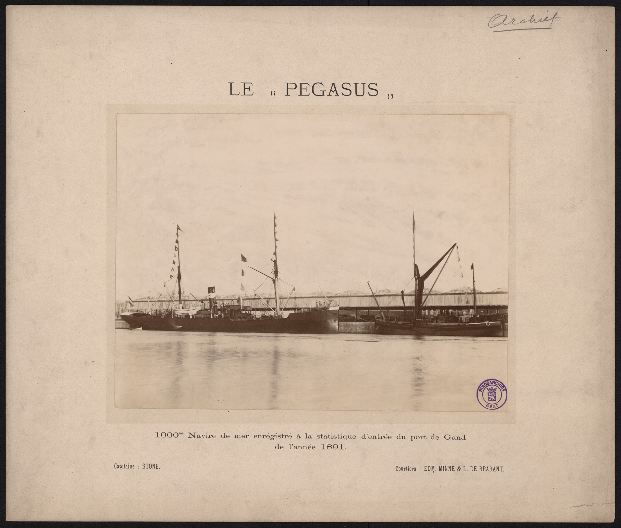 Gent: Schip de" Pegasus" 1000 ste schip in de Gentse zeehaven