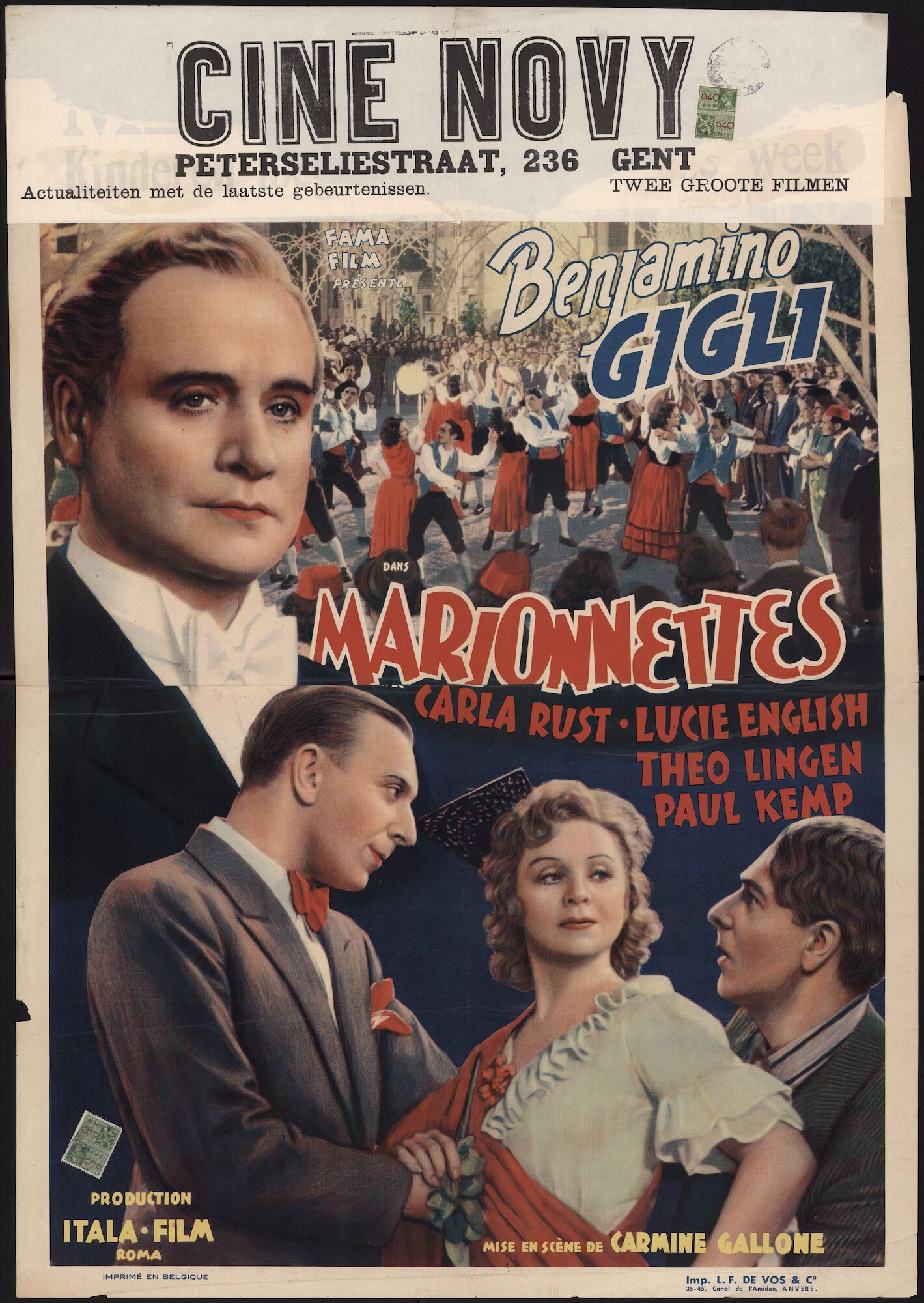 Marionnettes, Novy, Gent, april 1940