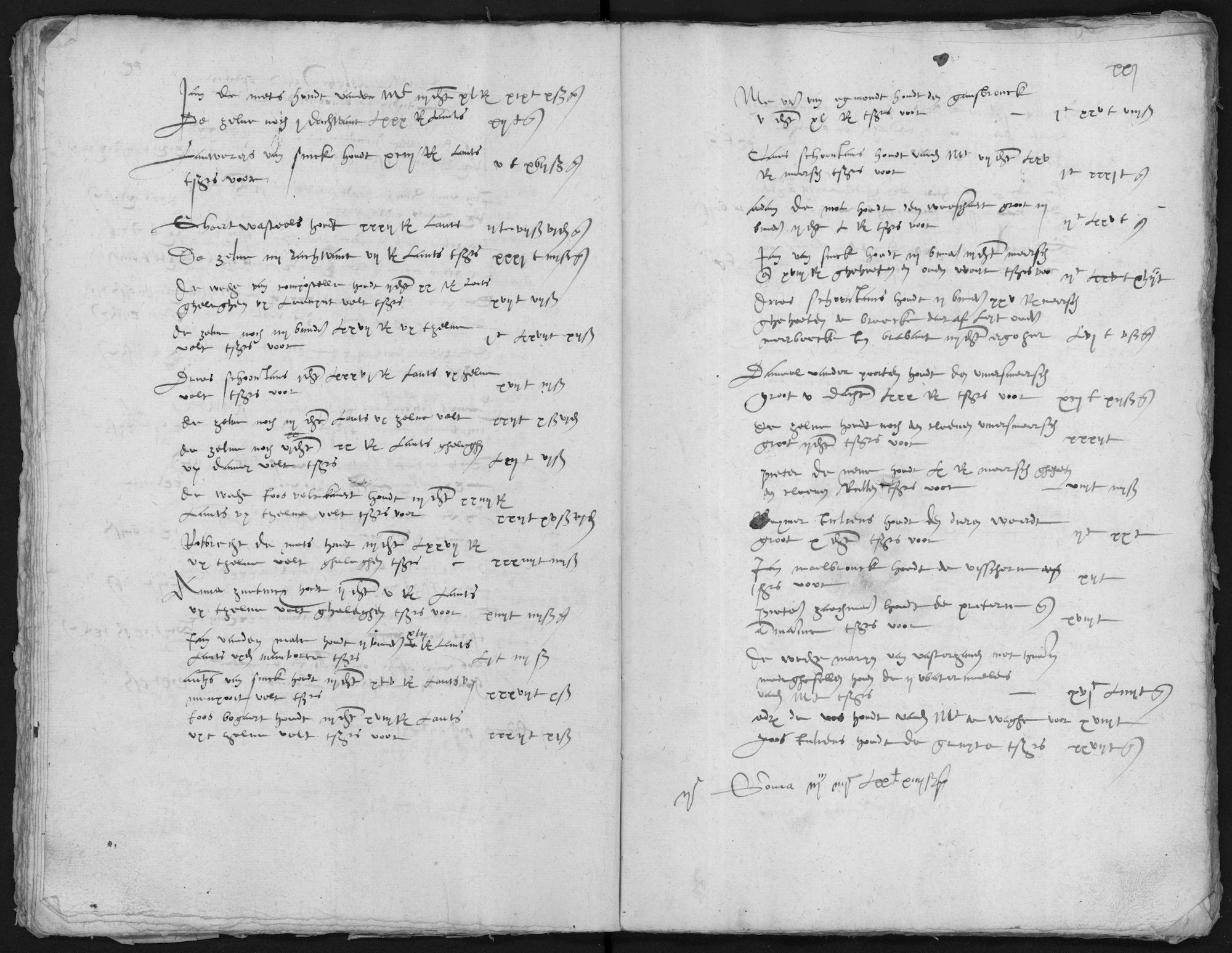 Kohier van de 20ste penning in Ninove, 1572