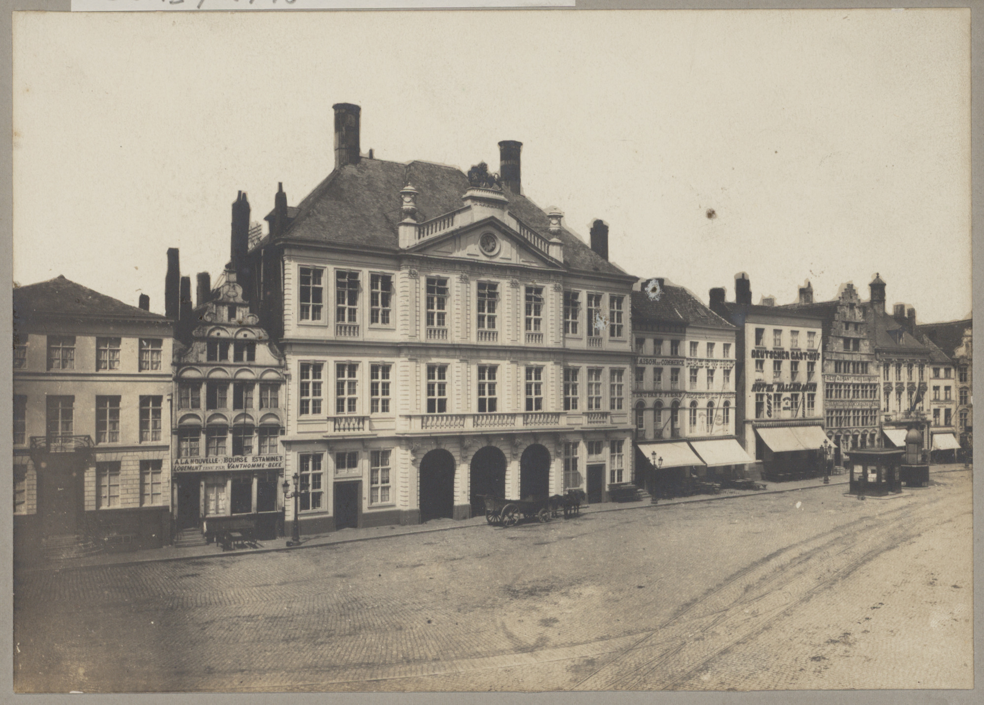 Gent: Korenmarkt met Pakhuis, 1881
