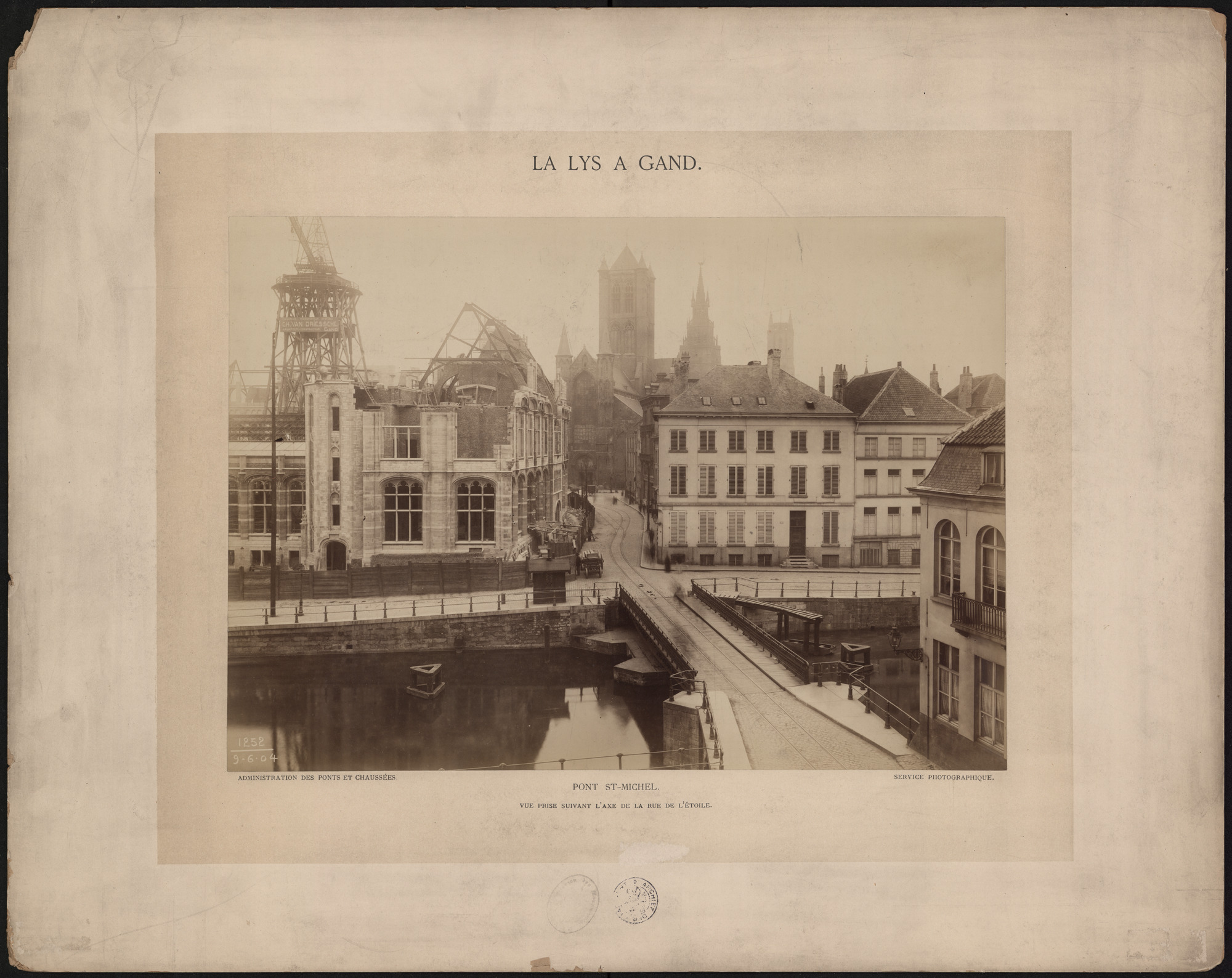Gent: Sint-Michielsbrug, platte draaibrug