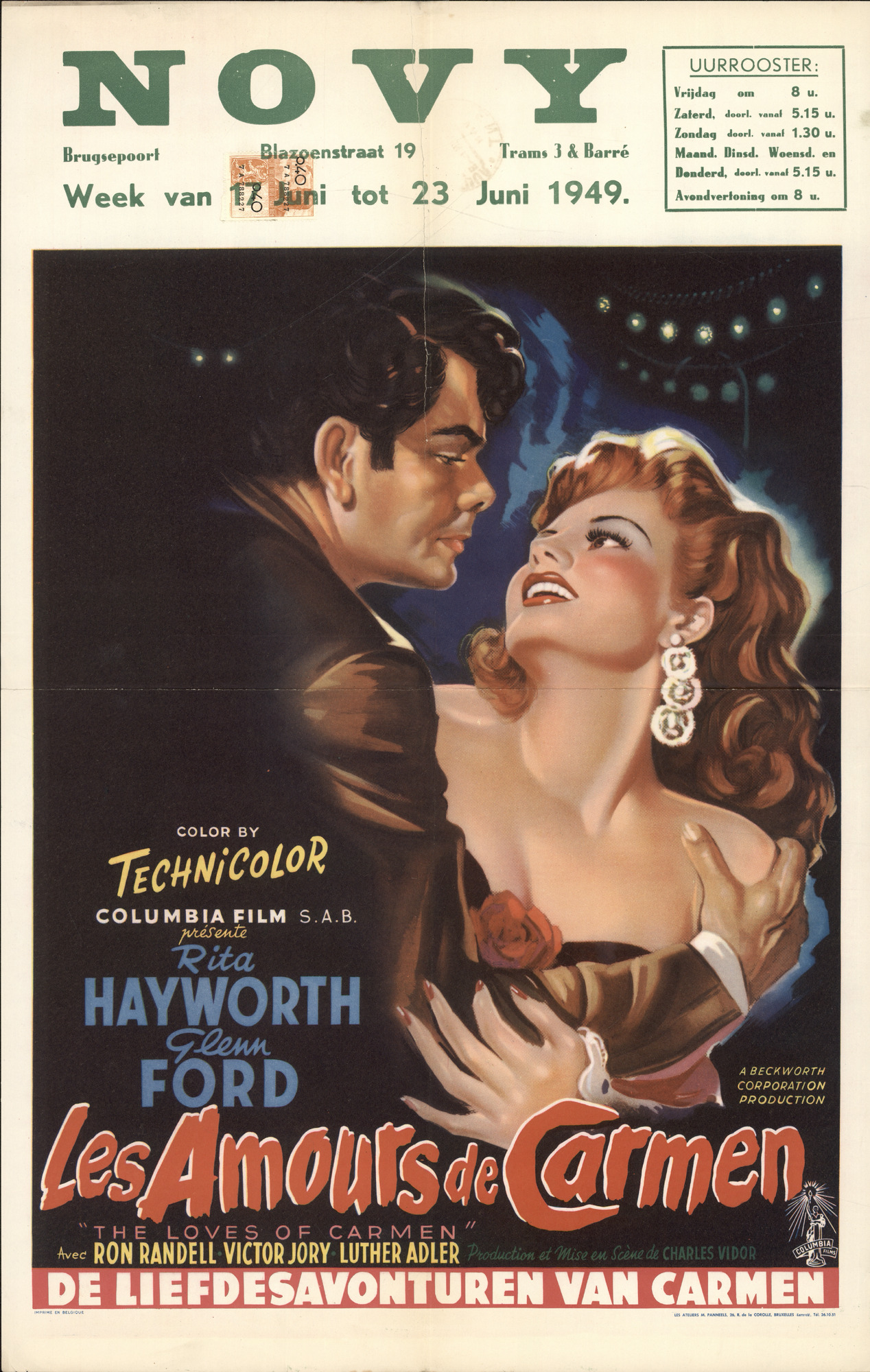 Les Amours de Carmen I De Liefdesavonturen van Carmen I The Loves of Carmen, Novy, Gent, 17 - 23 juni 1949