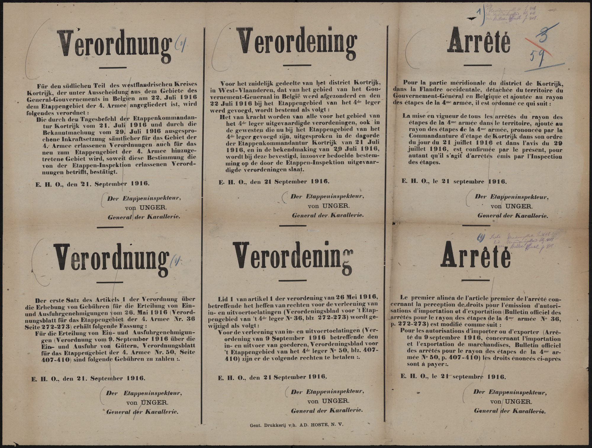 Verordnung | Verordening | Arrêté | Verordnung | Verordening | Arrêté.
