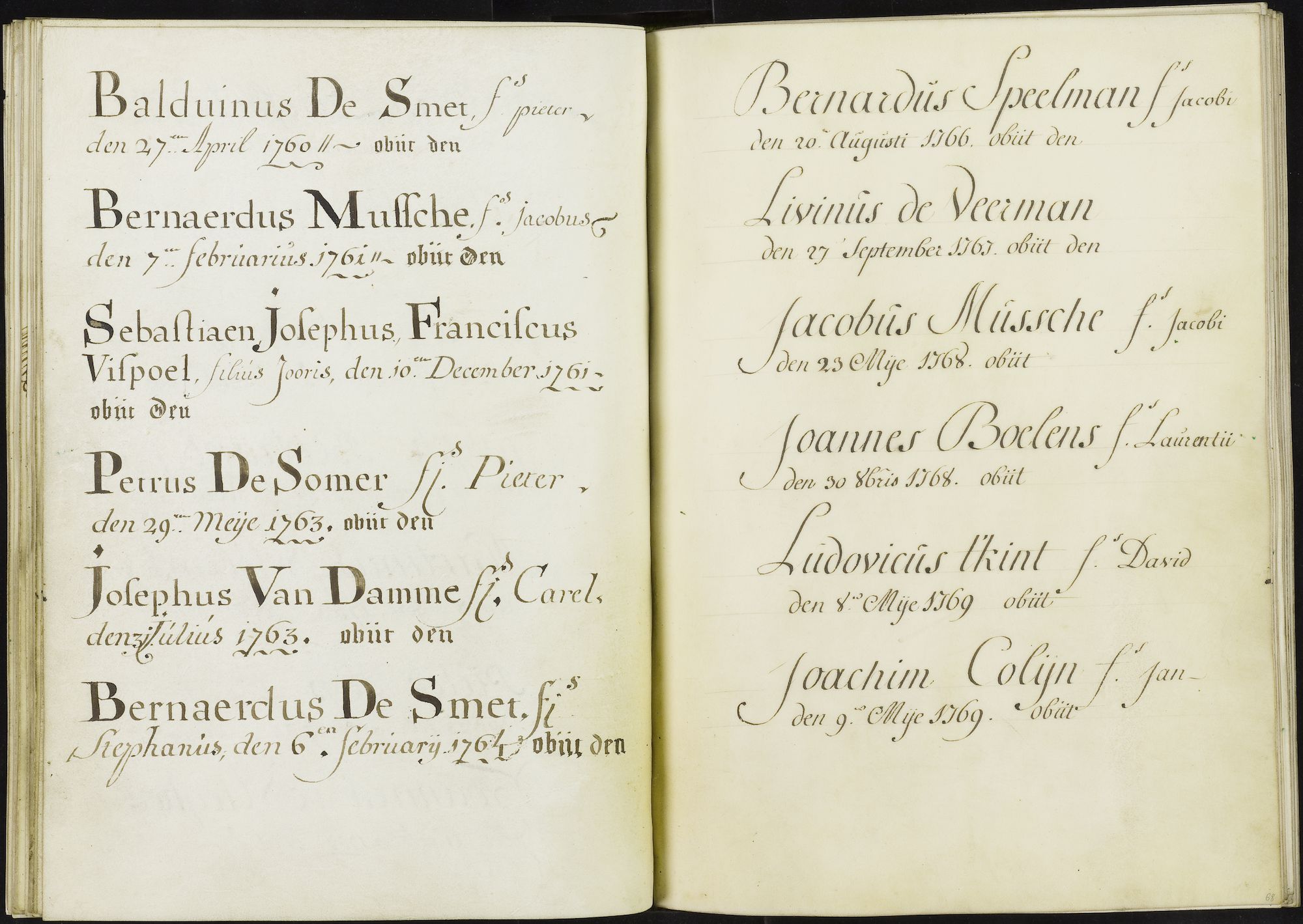 Register van het ambacht van de houtbrekers en timmerlieden van Gent, 1685-1772