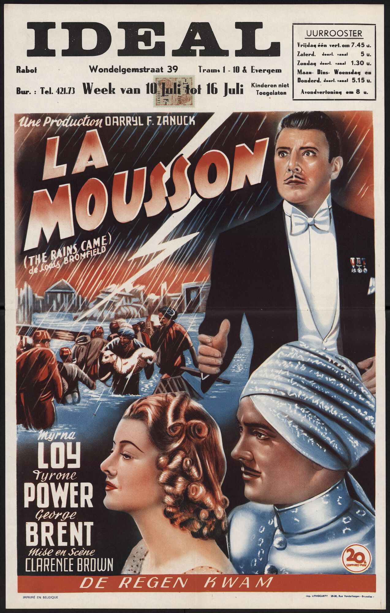 The Rains Came │ La mousson │ De regen kwam, Ideal, Gent, 10 - 16 juli 1953