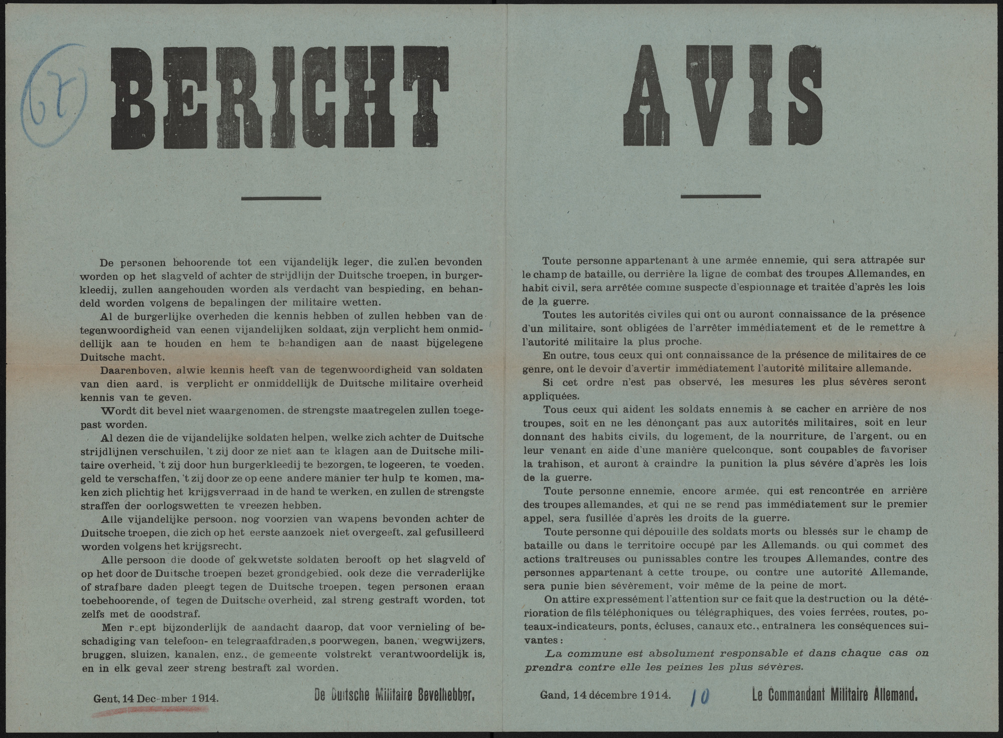 Bericht | Avis.