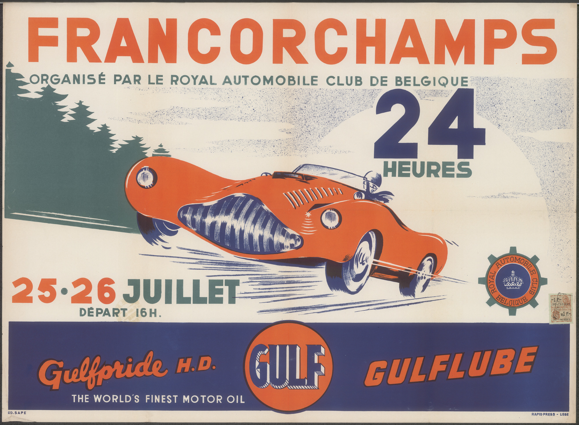 24 Heures de Francorchamps, SPA - Francorchamps, 25 - 26 juillet - juli 1953
