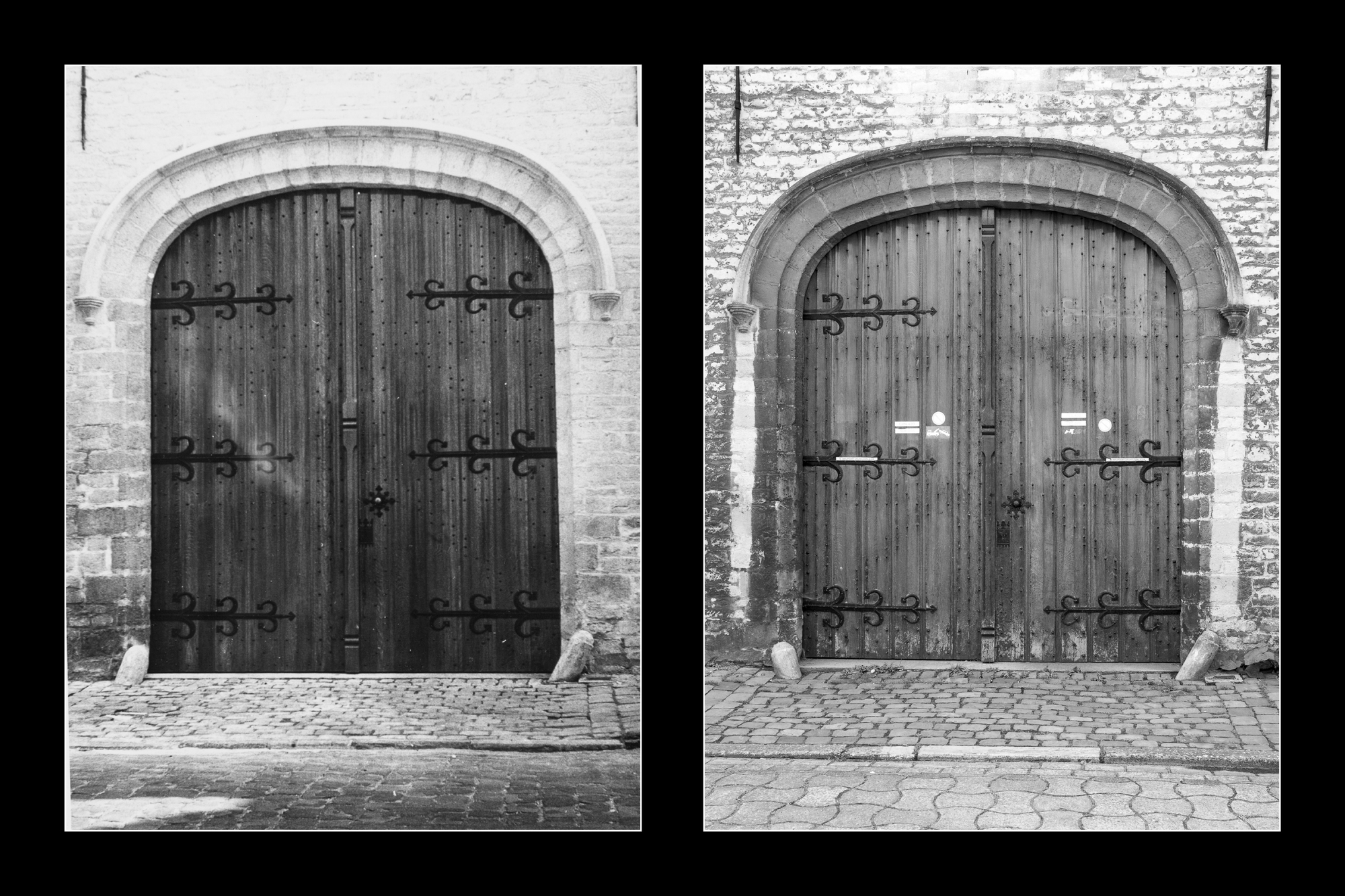 Gent: Abrahamstraat: Berg van Barmhartigheid (Stadsarchief van 1932 tot 2005): toegangspoort