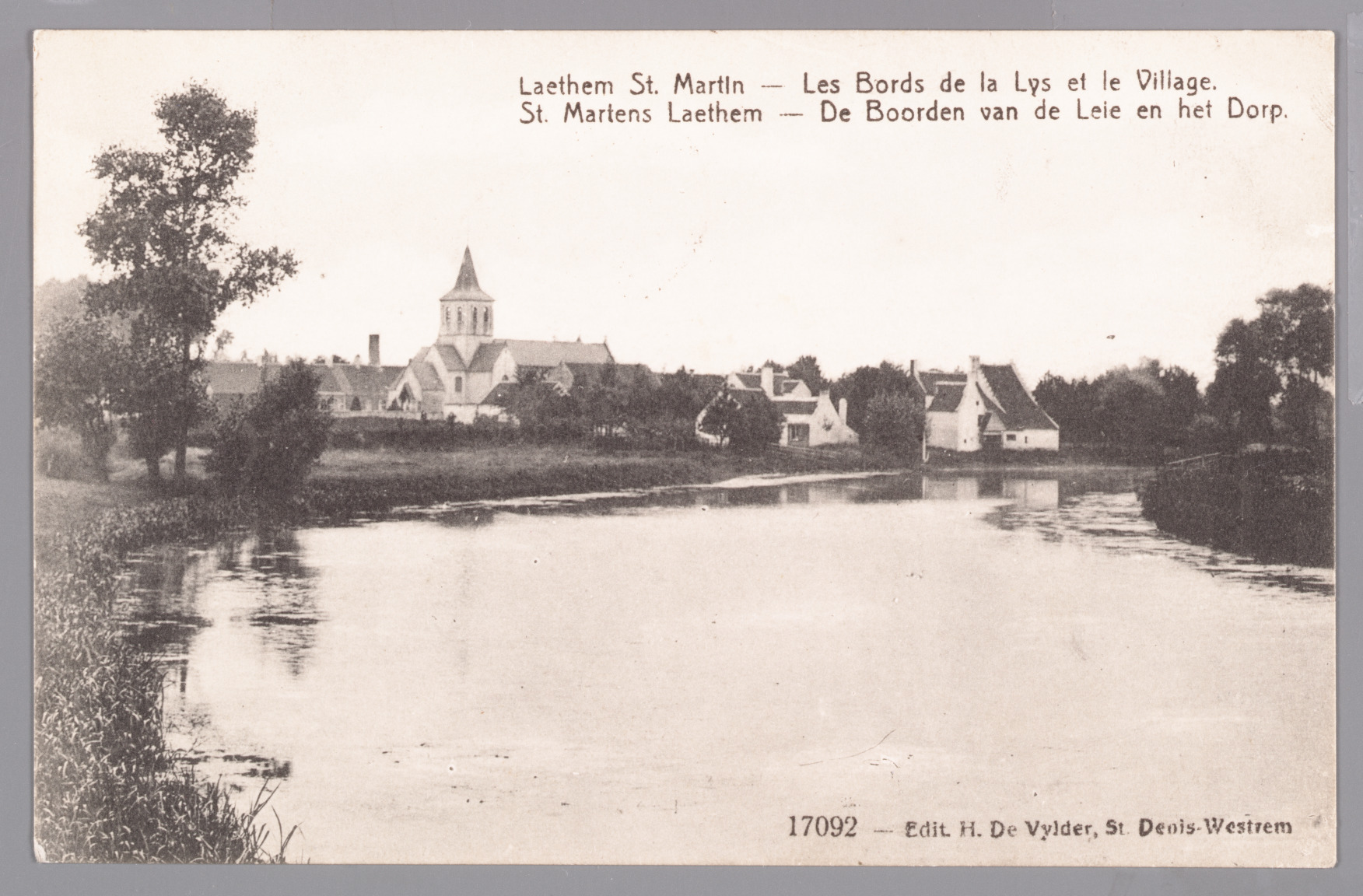 Sint-Martens-Latem: zicht op de Leie en het dorp
