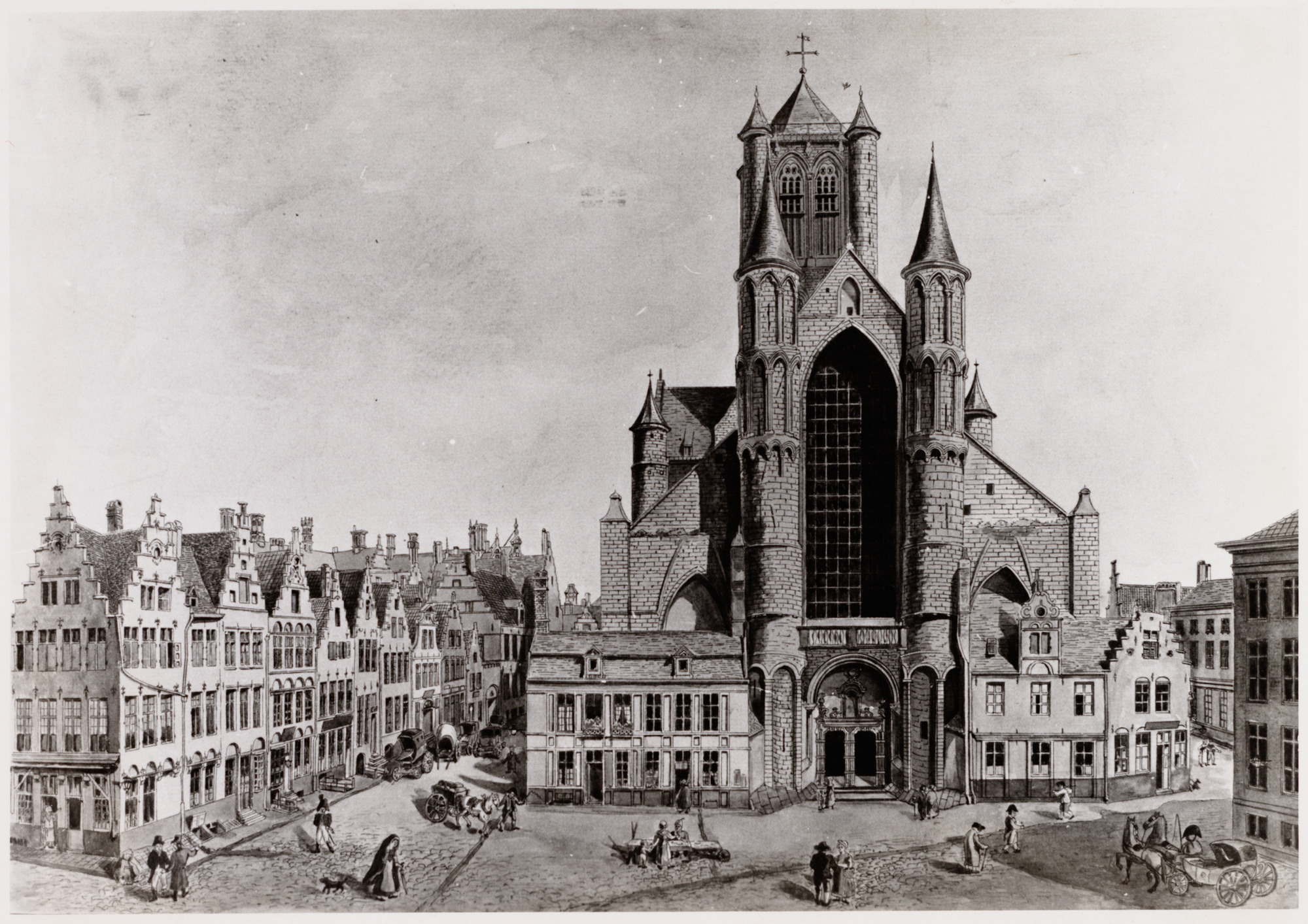 Gent: Korenmarkt en Sint-Niklaaskerk