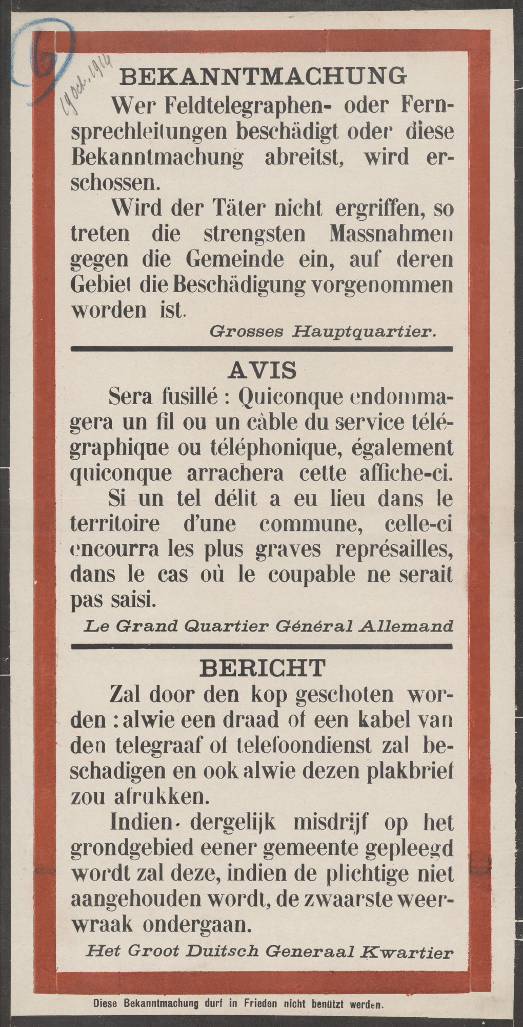 Bekanntmachung | Avis | Bericht.
